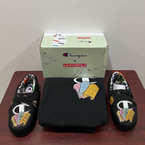 Champion x Monopoly, Reverse Weave Sweatpants, Black - Picture 14 of 16